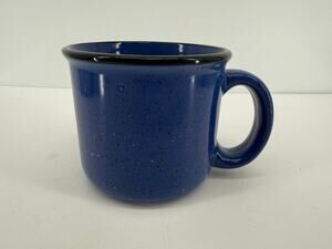 Marlboro Unlimited Blue Speckled Stoneware Coffee Mug Tobacco Advertising Promo